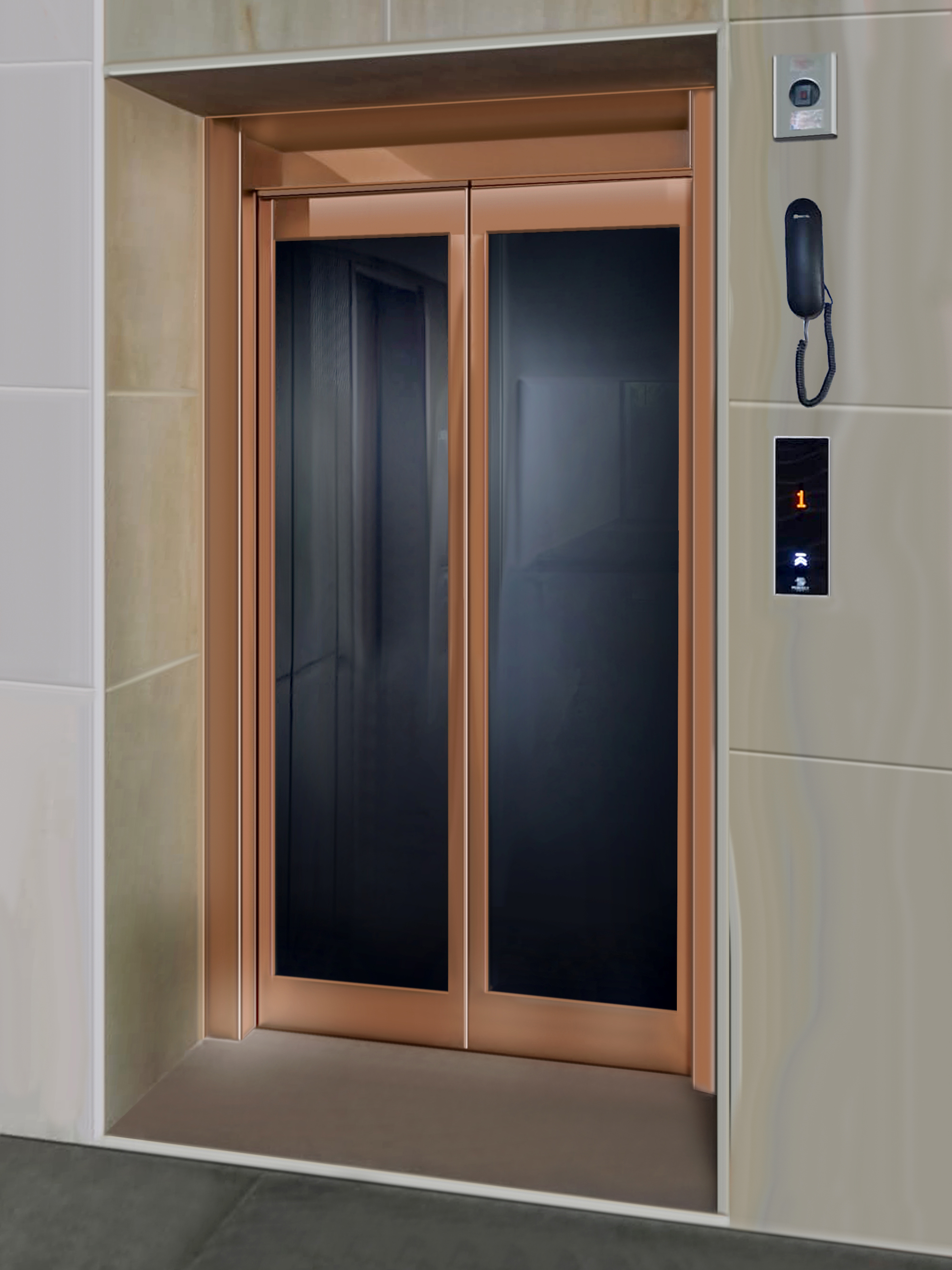 Contemporary automatic elevator door system