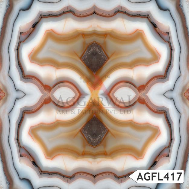 Symmetrical agate pattern