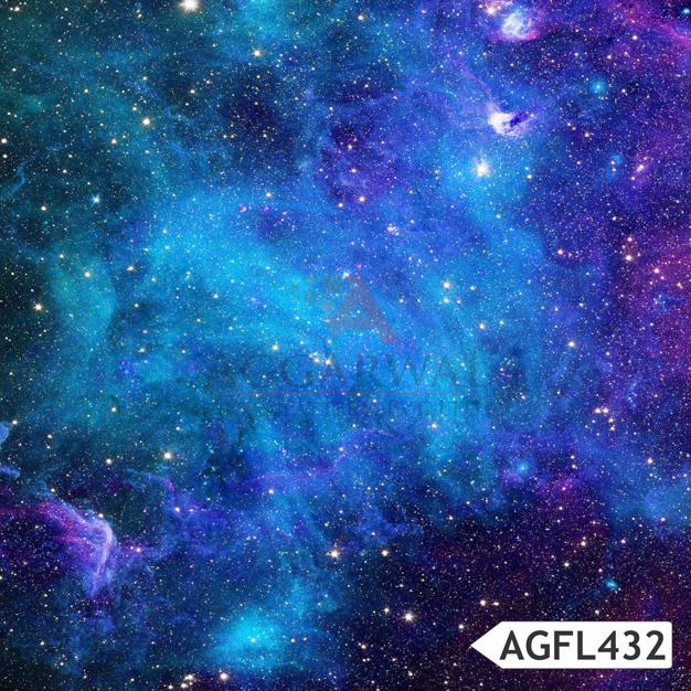 Cosmic nebula pattern flooring