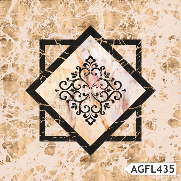 Gold diamond scrollwork pattern