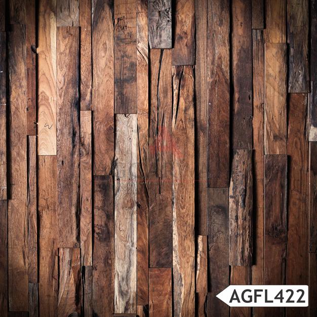 Reclaimed wood plank flooring