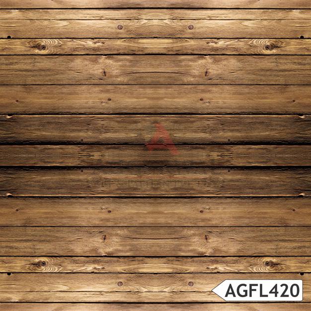 Rustic wood plank flooring