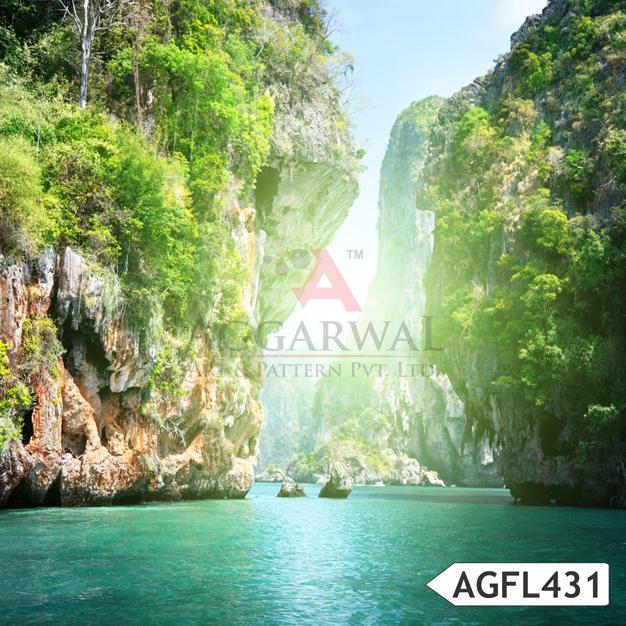 3D tropical lagoon effect flooring