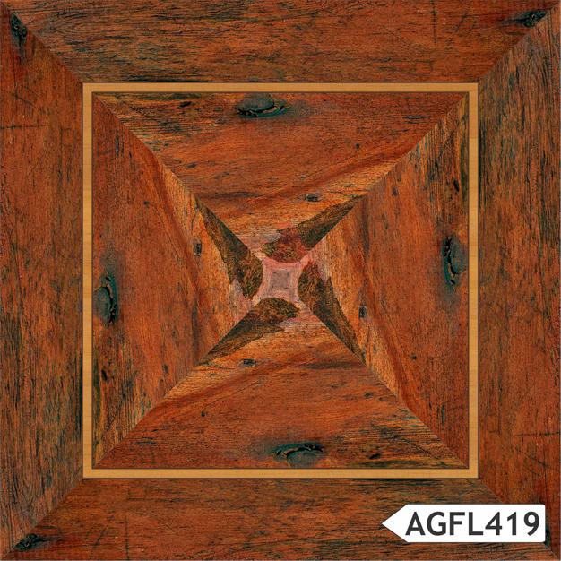 Wood parquet star pattern